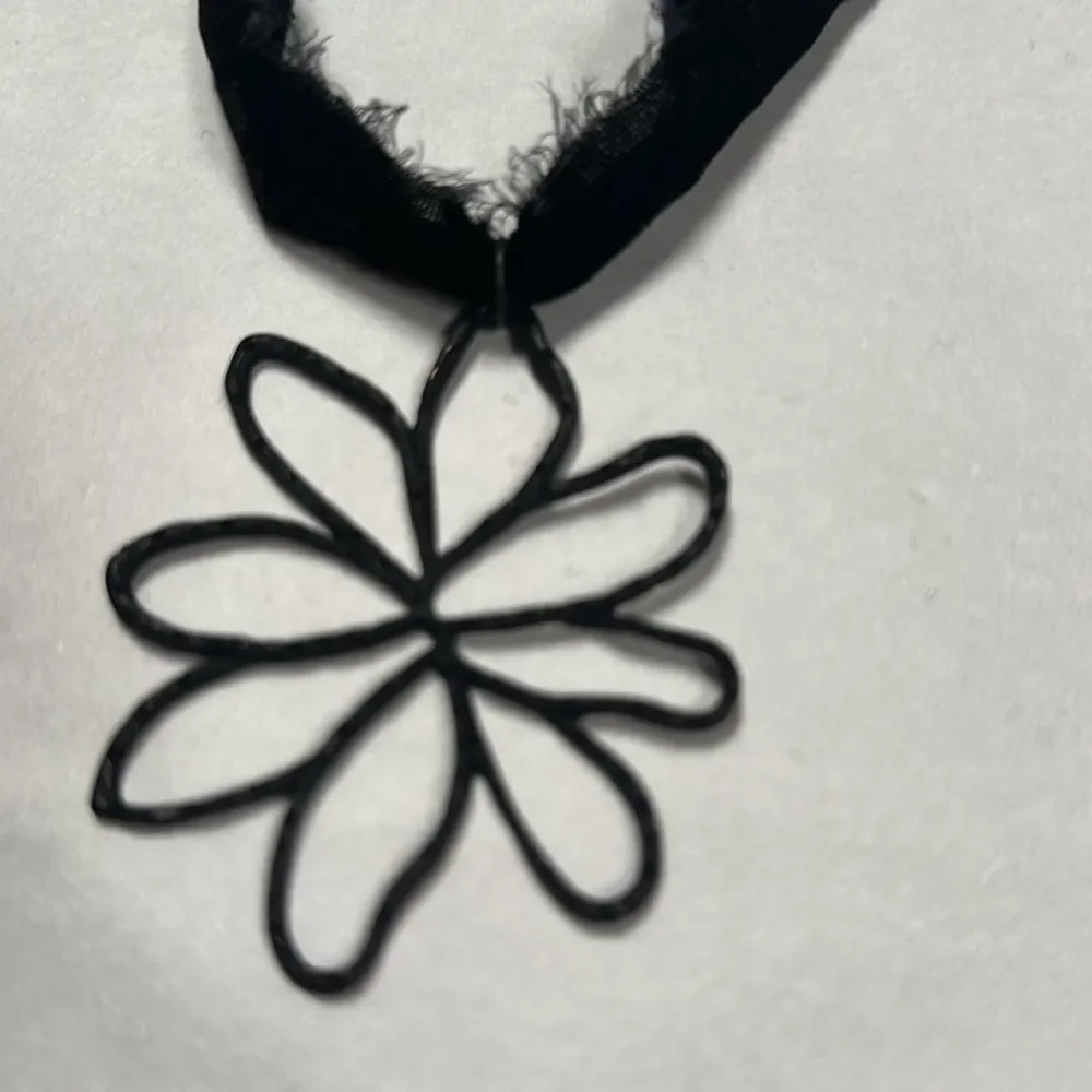 Free People Annabelle Choker Black Ribbon Flower NWT